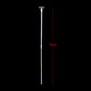 A vertical view of a transparent balloon holder stick with a 70cm measurement line.