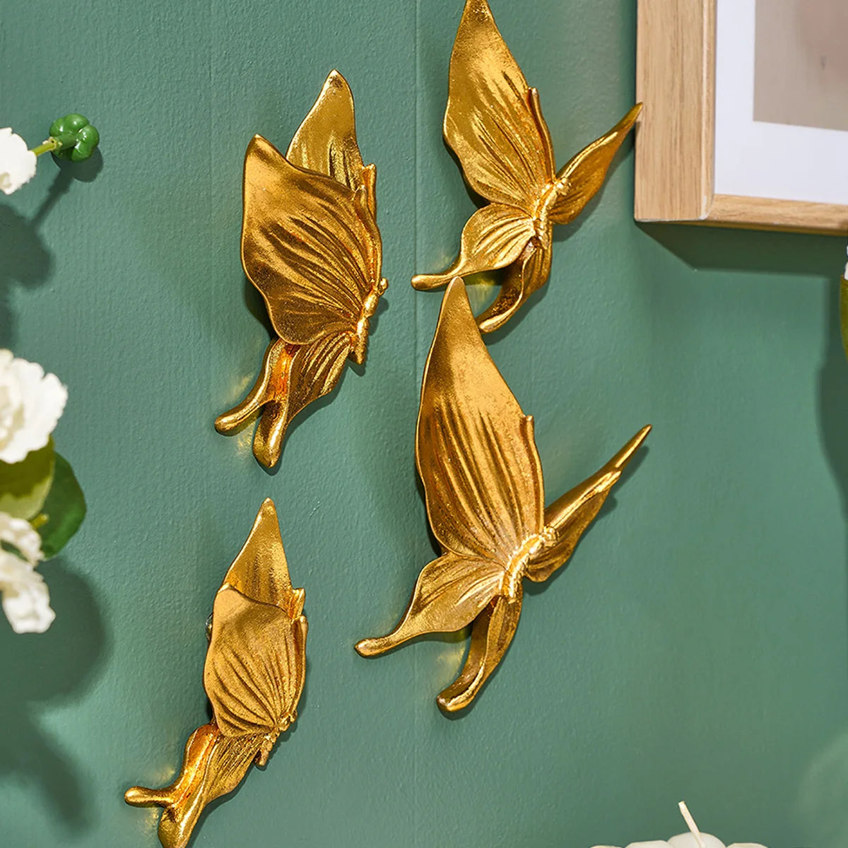 Handcrafted Resin Butterfly Wall Decor Set