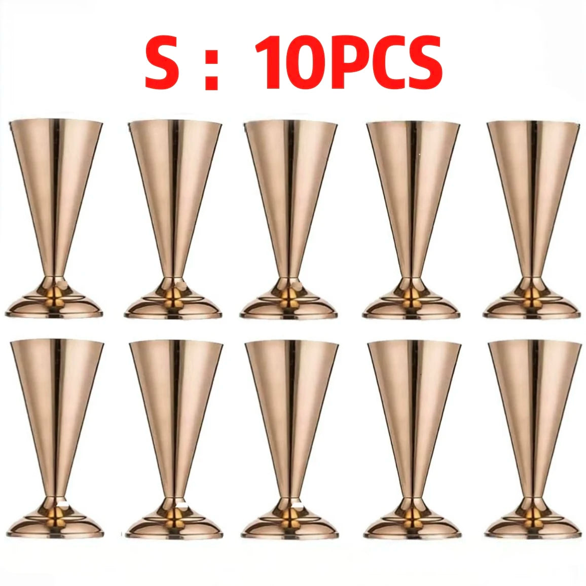 Gold Trumpet Vase Metal Flower Holder for Weddings & Home Decor