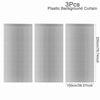 Three pieces of plastic background curtain with a silver sequin glitter pattern.