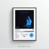Black and white canvas wall art featuring the album cover for Psychodrama by Dave