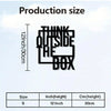 Production size diagram showing the dimensions of a metal wall decor piece, labeled S with 12 inches or 30cm height.