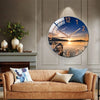 Modern Geometric Glass Wall Clock with Silent Quartz Movement