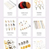 Mixed Color Resin Cabochons with Metal Foil Backing for Jewelry Making