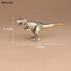 Ornement de dinosaure en laiton solide avec un long museau et une queue, présenté sur fond neutre.