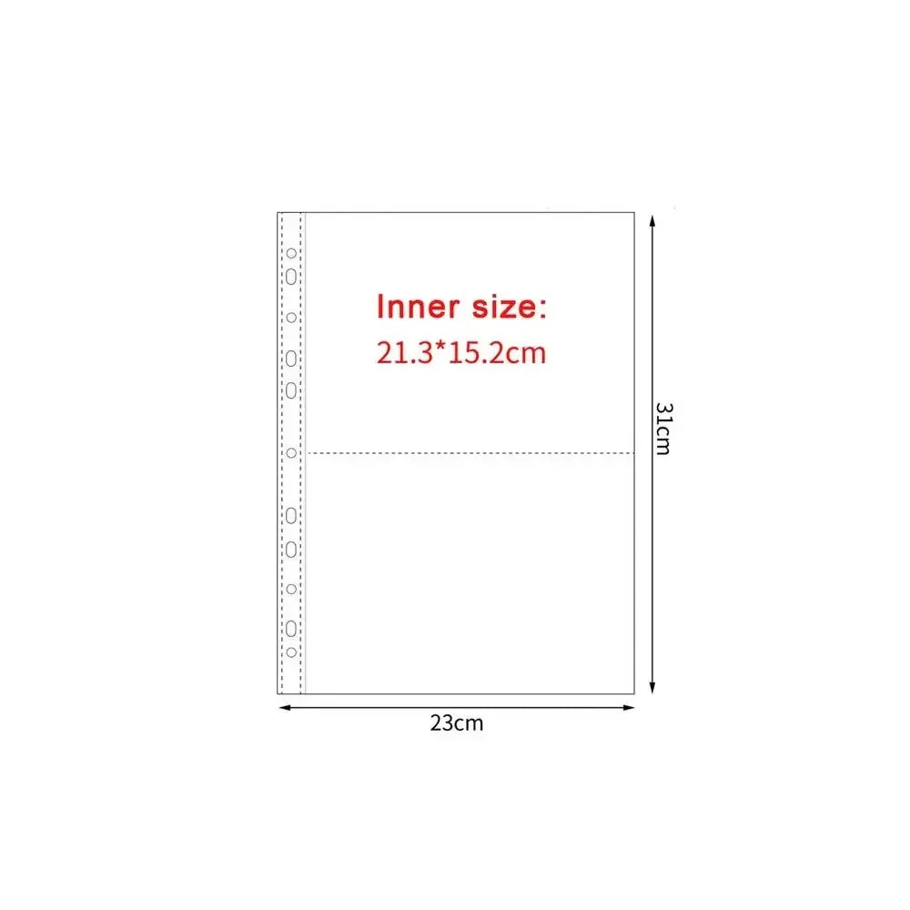 Hoja de fundas para photocards Kpop tamaño interior 21.3 x 15.2 cm.