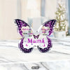 Purple butterfly acrylic keepsake plaque with text for mom