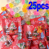 A pile of colorful glowing resin animal figurines in various shades of pink, green, and yellow.