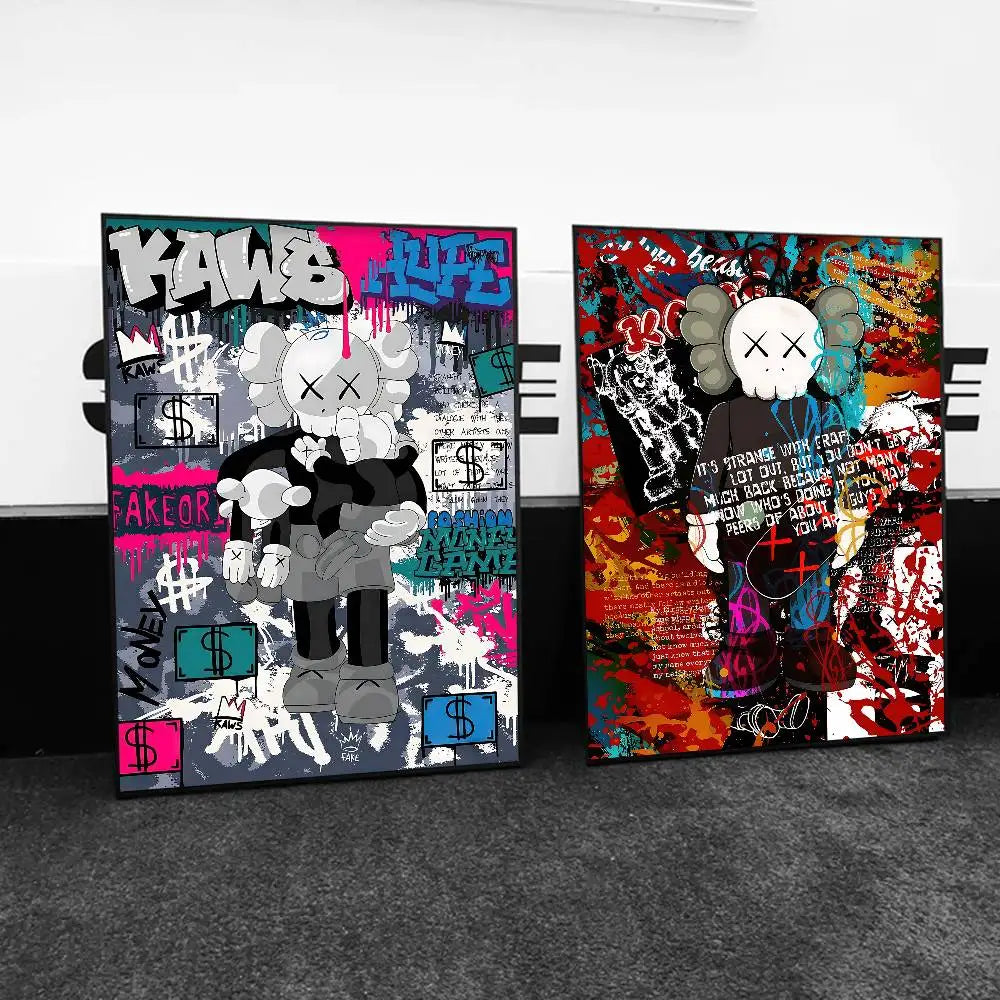 Graffiti Teddy Bear Art Print – Edgy Wall Decor