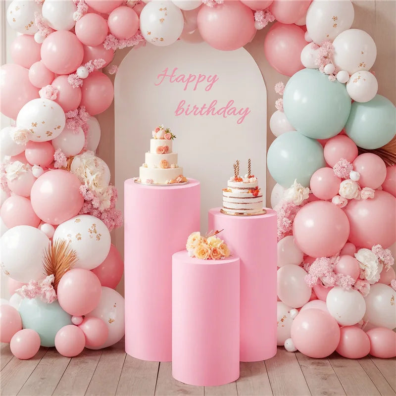Spandex Cylinder Stand Covers for Weddings and Events