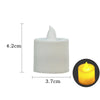 White ceramic flameless LED flickering candle decor with a fluted top.