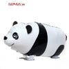 A white and black cartoon panda foil balloon shaped like an animal for party decor.