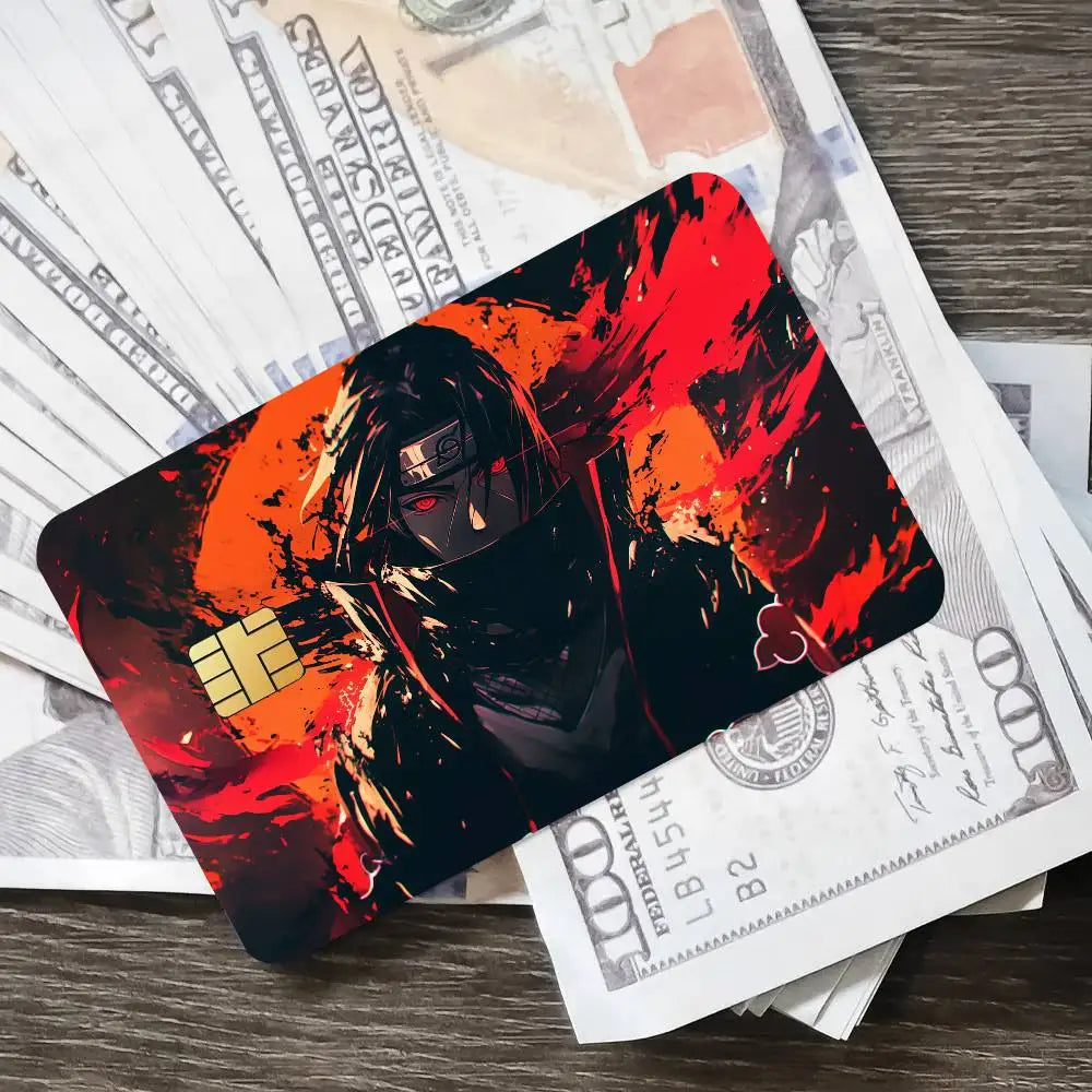 Anime Itachi Uchiha Card Skin Stickers (Set of 4)