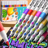A set of 80-color acrylic markers displayed in a box and laid out, ready for DIY art projects.