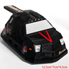 A black armored car model of a Storm Chaser Tornado Interceptor shown from the front view.