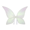 Pair of translucent white fairy wings with delicate floral patterns