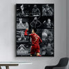 Canvas wall art featuring a collage of vintage football legends and players.