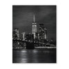 New York City Nightscape Canvas Art – Brooklyn Bridge and Manhattan Skyline