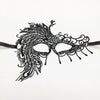 Elegant black lace half face mask for masquerade and costume parties