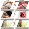 Comparison chart showing features of a fabric product versus a vinyl paper product for backdrops