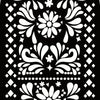 Black silhouette floral pattern design for a festival style elastic backdrop