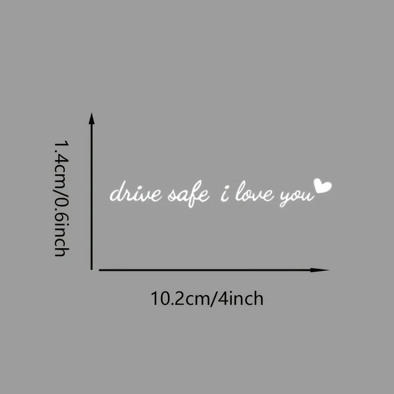 خلفية رمادية تظهر ميزان قياس مع عبارة 'drive safe i love you' وقلب، توضح حجم الماء