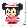A detailed model kit of a female character with black hair, pink accents, and a red outfit, shown from the front.