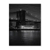 New York City Nightscape Canvas Art – Brooklyn Bridge and Manhattan Skyline