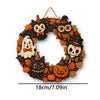 Vintage Halloween wooden wreath featuring carved animal and spooky figures for door or wall decoration