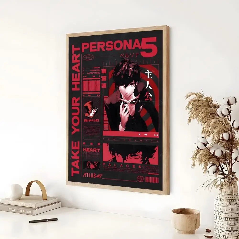 Persona 5 Classic Anime Poster - Self-Adhesive Wall Art