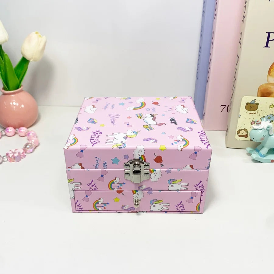 Ballet Jewelry Music Box with Rotating Dancer and Storage Drawer