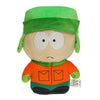 A plush doll of the South Park character Stan wearing a green hat and an orange jacket.