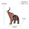 Colorful Elephant Resin Figurine for Home Decor