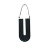 Handcrafted wooden wall-mounted hydroponic plant vase in black.