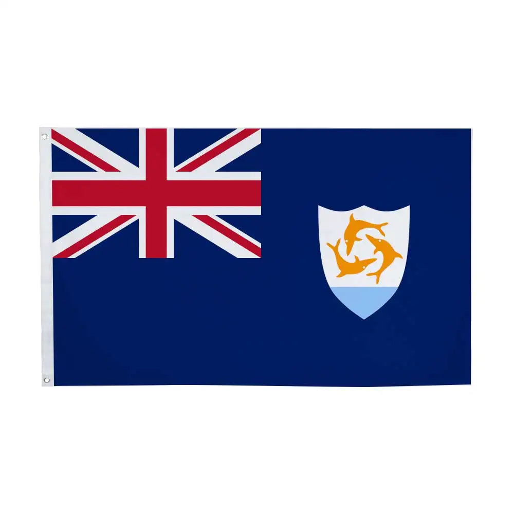 A dark blue flag featuring the Union Jack in the upper hoist corner and a golden bird on a white shield.