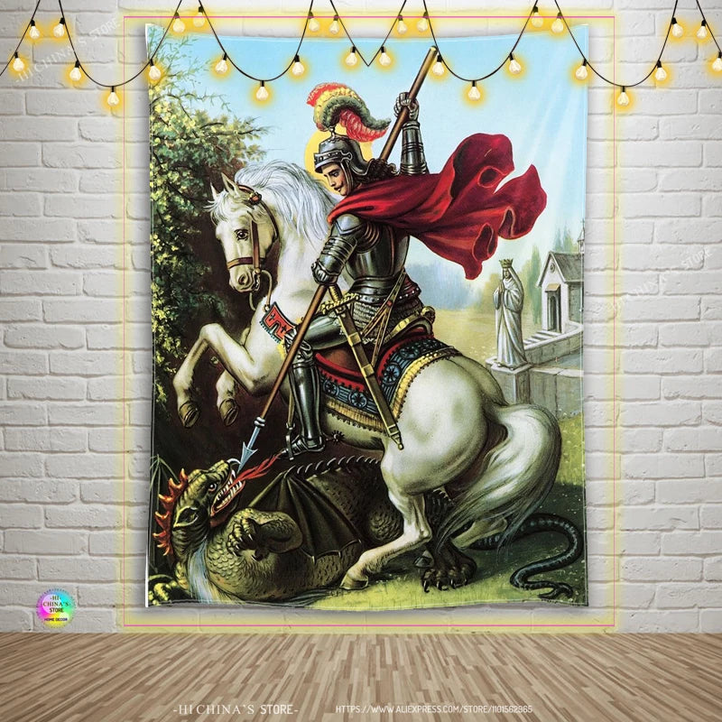 Virgin Mary & Jesus Nativity Wall Tapestry