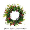 Artificial wildflower door wreath featuring colorful spring and summer flowers and greenery
