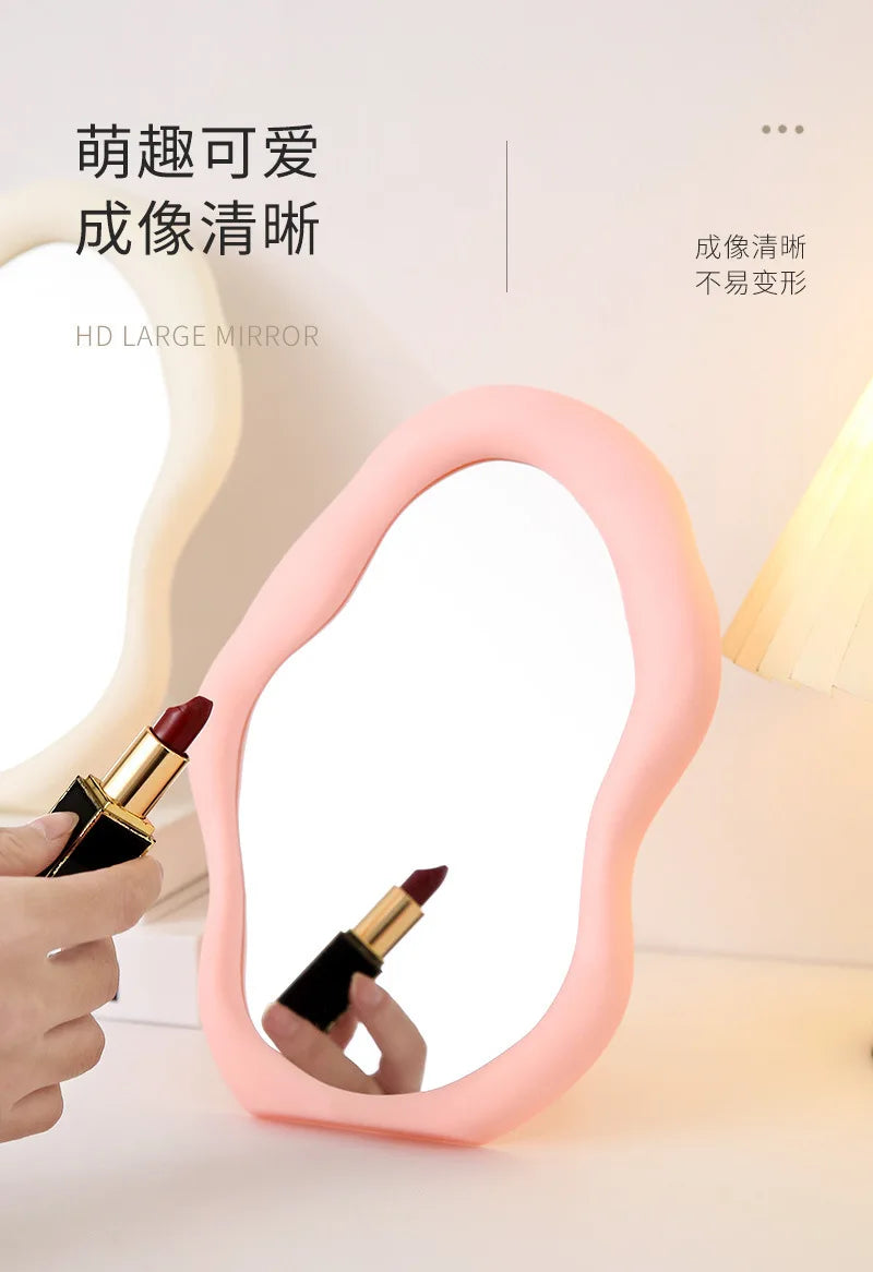 Cloud-Shaped Folding Mirror for Dorm & On-the-Go Beauty