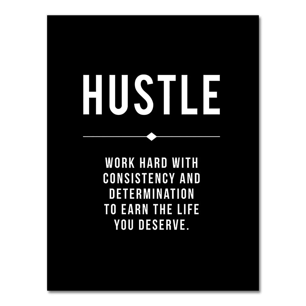 Motivational Canvas Wall Art – Grind Hustle Success