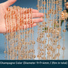 Maintenant tenant des brins de perles de cristal couleur champagne utilisées pour une décoration de rideau de porte