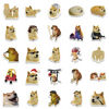 A collection of funny cartoon dog meme decals featuring various breeds and expressions.