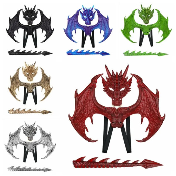 Dragon Wings and Tail Cosplay Costume Set for Kids