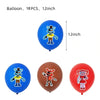 A set of 18 balloons, including a 12-inch blue balloon featuring a Five Nights at Freddy's character.