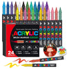 72-Color Acrylic Paint Pen Set with Brush Tips