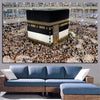 Canvas wall art depicting the Kaaba and Al Masjid An Nabawi for a living room.