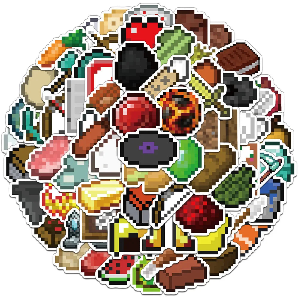Pixel Game Sticker Pack for DIY Decor