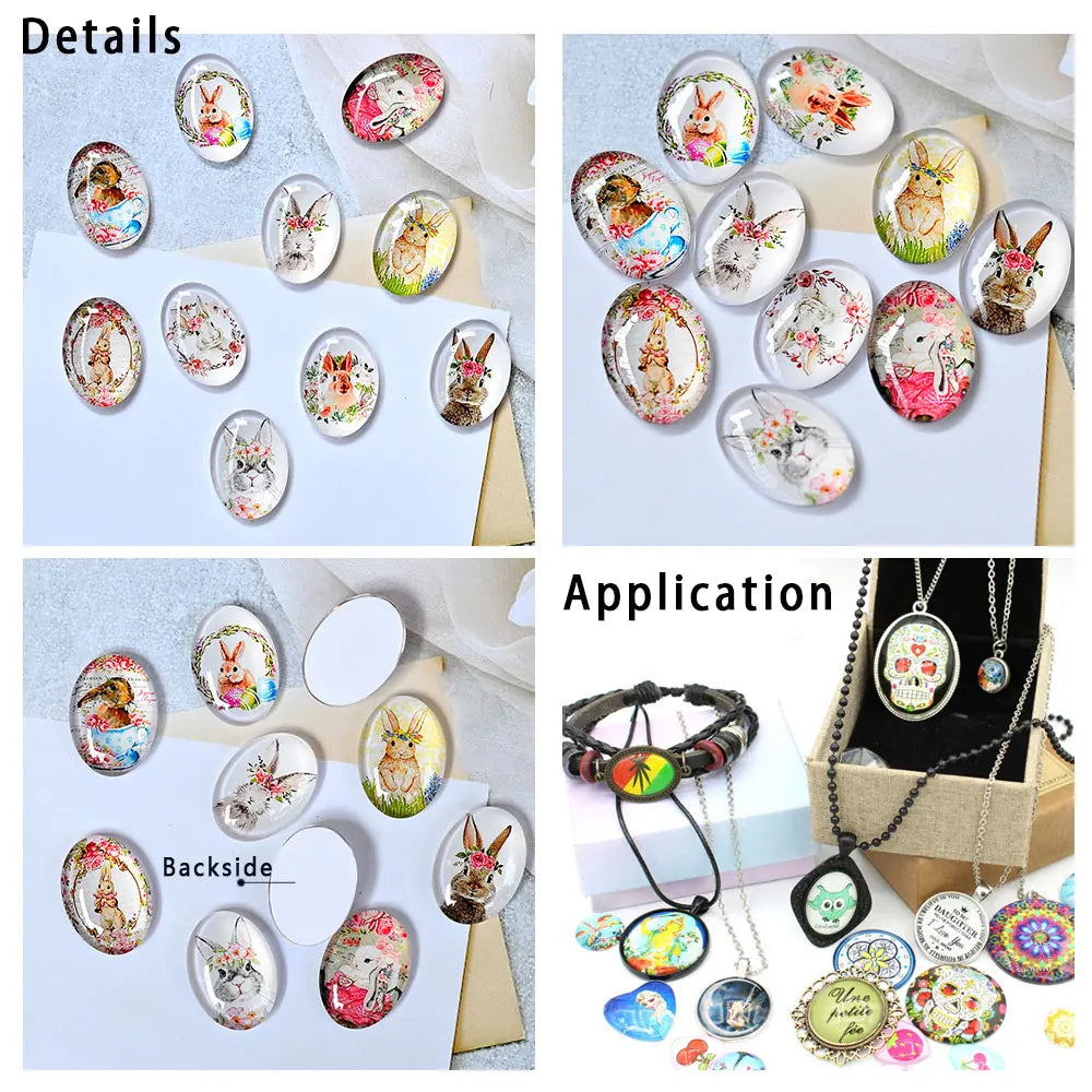 Religious Art Glass Cabochons for Jewelry Making