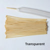A bundle of transparent latex strip balloons and a white applicator tool.