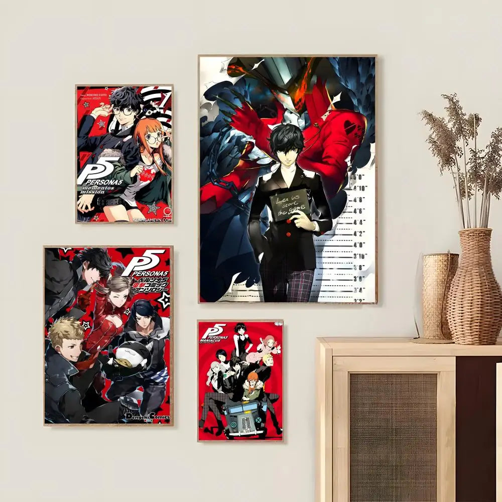 Persona 5 Classic Anime Poster - Self-Adhesive Wall Art