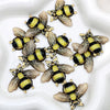 Lifelike Resin Bee Charms for Jewelry Making & DIY Crafts